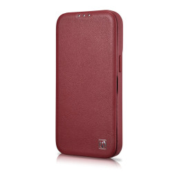 
Odinis dėklas iPhone 14 Plus su magnetiniu atvartu MagSafe CE Premium Leather bordo spalvos
