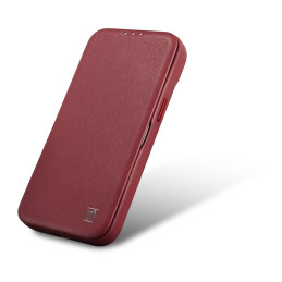 
Odinis dėklas iPhone 14 Plus su magnetiniu atvartu MagSafe CE Premium Leather bordo spalvos
