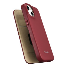 
Odinis dėklas iPhone 14 Plus su magnetiniu atvartu MagSafe CE Premium Leather bordo spalvos
