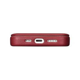 
Odinis dėklas iPhone 14 Plus su magnetiniu atvartu MagSafe CE Premium Leather bordo spalvos
