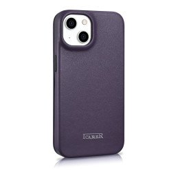 
Odinis dėklas iPhone 14 Plus su magnetiniu atvartu MagSafe CE Premium Leather violetinė
