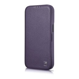 
Odinis dėklas iPhone 14 Plus su magnetiniu atvartu MagSafe CE Premium Leather violetinė
