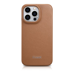 
Odinis dėklas iPhone 14 Pro Max su magnetiniu atvartu MagSafe CE Premium Leather šviesiai rudos spalvos
