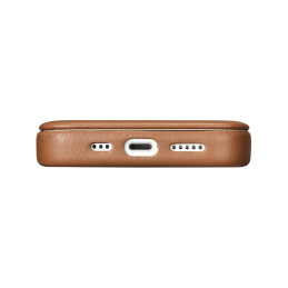 
Odinis dėklas iPhone 14 Pro Max su magnetiniu atvartu MagSafe CE Premium Leather šviesiai rudos spalvos
