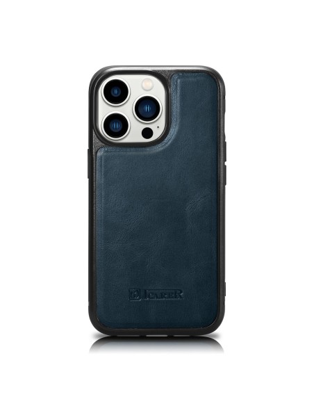 
Natūralia oda aptrauktas dėklas skirtas iPhone 14 Pro Leather Oil Wax, tamsiai mėlynas
