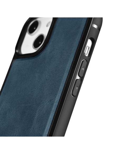 
Natūralia oda aptrauktas dėklas skirtas iPhone 14 Pro Leather Oil Wax, tamsiai mėlynas
