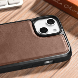 
Natūralios odos dėklas skirtas iPhone 14 Plus Leather Oil Wax, tamsiai rudas
