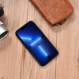 
Natūralios odos dėklas skirtas iPhone 14 Plus Leather Oil Wax, tamsiai mėlynas
