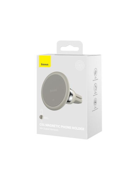 Magnetinis automobilinis išmaniojo telefono laikiklis ventiliacijos grotelėms C01 pilka Magnetinis automobilinis išmaniojo telefono laikiklis ventiliacijos grotelėms C01 pilka