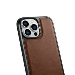 
Natūralios odos dėklas skirtas iPhone 14 Pro Max Leather Oil Wax tamsiai rudas
