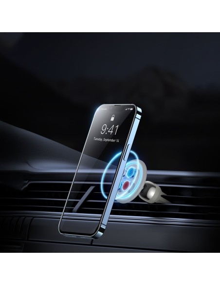 Magnetinis automobilinis išmaniojo telefono laikiklis ventiliacijos grotelėms C01 pilka Magnetinis automobilinis išmaniojo telefono laikiklis ventiliacijos grotelėms C01 pilka