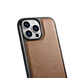 
Natūralios odos dėklas skirtas iPhone 14 Pro Max Leather Oil Wax šviesiai rudos spalvos
