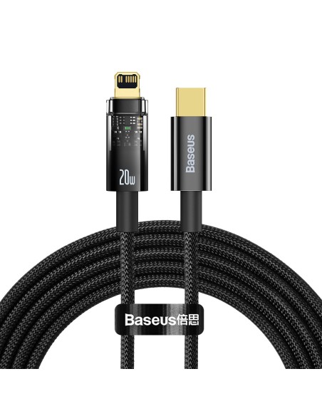 Explorer serijos laidas USB-C laidas iPhone Lightning 20W 2m juodas