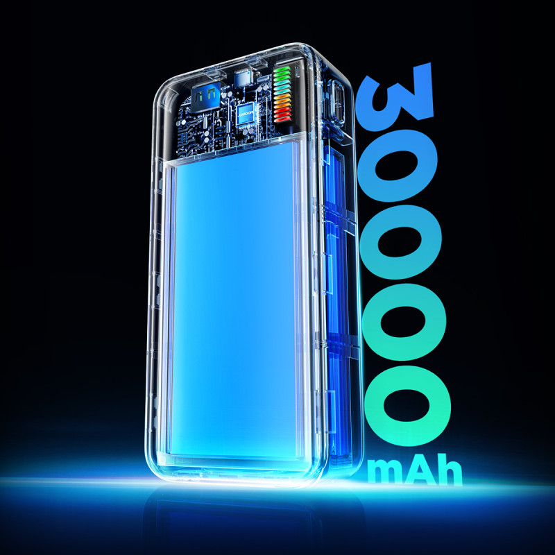 Powerbank 30000mAh Dazzling Series 12W balta