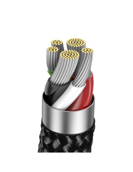 Explorer serijos laidas USB-C laidas iPhone Lightning 20W 2m juodas