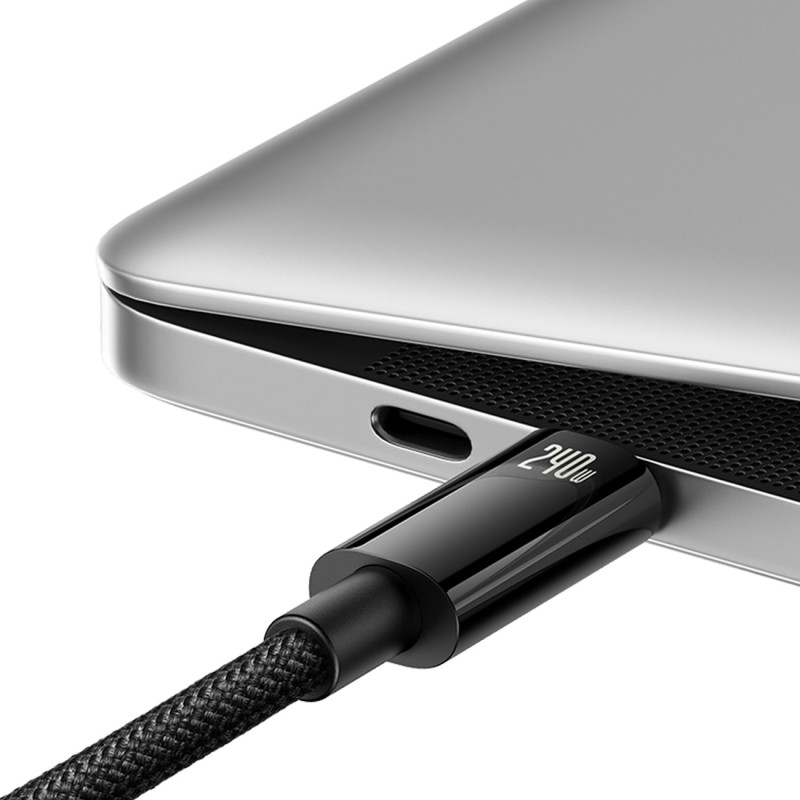 Tungsten Gold USB-C laidas 480Mb/ s 240W 2m juodas