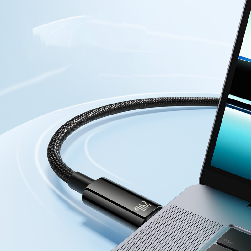 Tungsten Gold USB-C laidas 480Mb/ s 240W 2m juodas