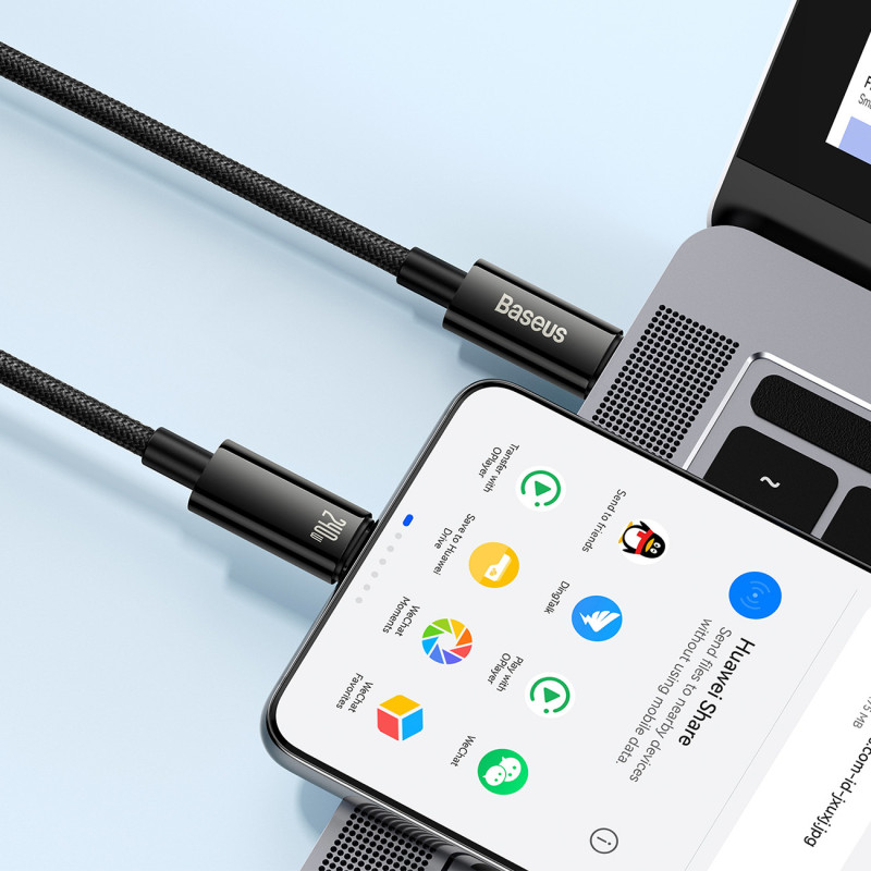 Tungsten Gold USB-C laidas 480Mb/ s 240W 2m juodas