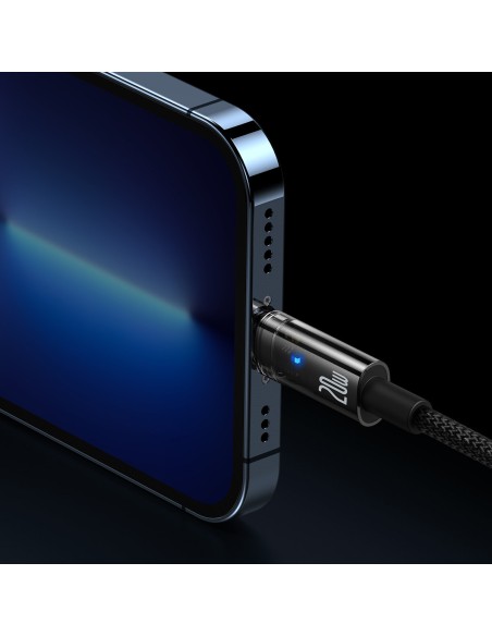 Explorer serijos laidas USB-C laidas iPhone Lightning 20W 2m juodas