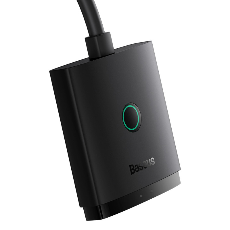 2in1 adapteris HDMI skirstytuvas 4K 60Hz dvikryptis AirJoy 1m juodas