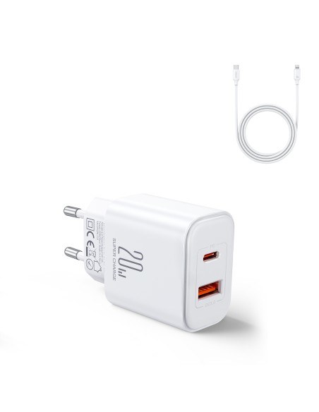 Greitas 20 W USB-C USB-A sieninis įkroviklis + 1 m iPhone Lightning laidas
 
Greitas 20 W USB-C USB-A sieninis įkroviklis + 1 m iPhone Lightning laidas