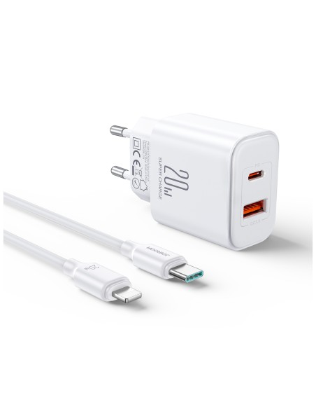 Greitas 20 W USB-C USB-A sieninis įkroviklis + 1 m iPhone Lightning laidas
 
Greitas 20 W USB-C USB-A sieninis įkroviklis + 1 m iPhone Lightning laidas