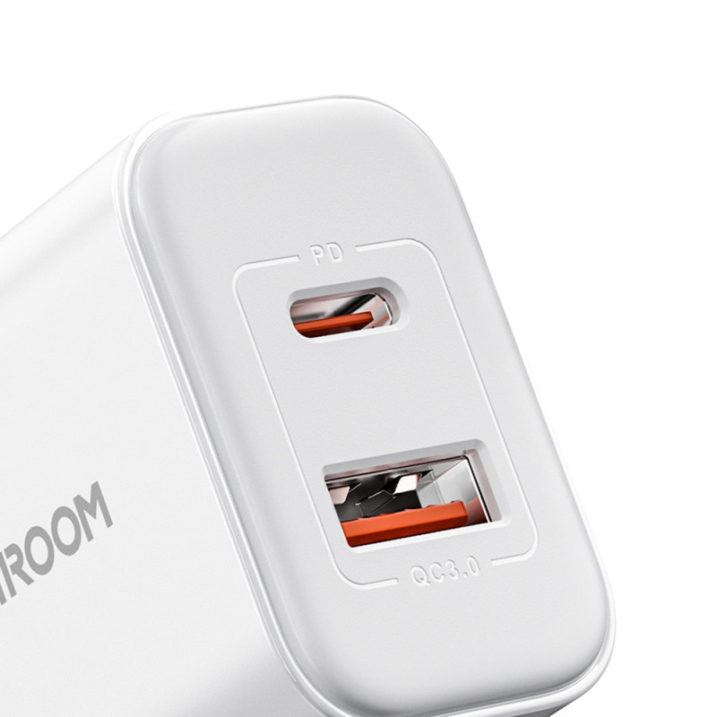 Greitas 20 W USB-C USB-A sieninis įkroviklis + 1 m iPhone Lightning laidas