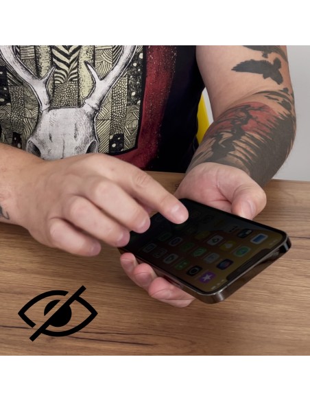
Privatus apsauginis stiklas su Anti Spy filtru, skirtas iPhone 15, juodas
