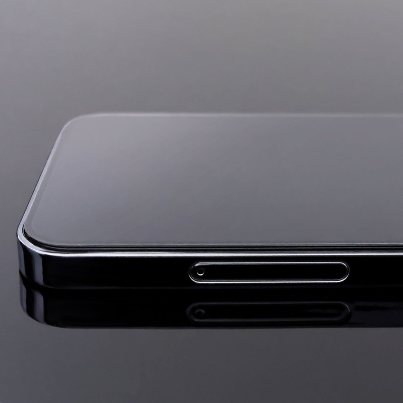 SET 2x viso ekrano grūdintas stiklas su rėmeliu iPhone 15, juodas