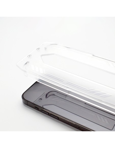 
9H grūdintas stiklas su tvirtinimo rėmeliu iPhone 14 Pro Max Premium Glass, juodas
