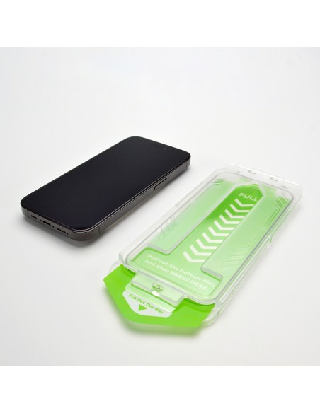 
9H grūdintas stiklas su tvirtinimo rėmeliu iPhone 14 Pro Premium Glass, juodas
