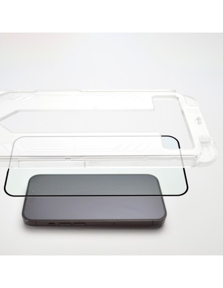 
9H grūdintas stiklas su tvirtinimo rėmeliu iPhone 14 Pro Premium Glass, juodas
