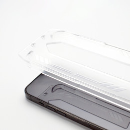 
9H grūdintas stiklas su tvirtinimo rėmeliu iPhone 14 Premium Glass, juodas
