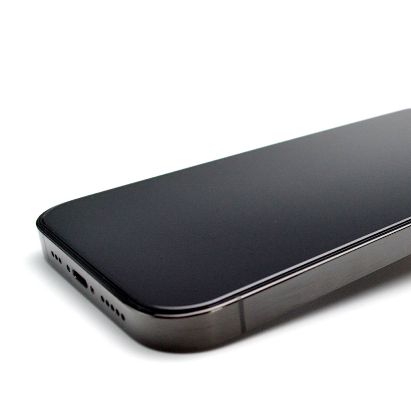 9H grūdintas stiklas su tvirtinimo rėmeliu iPhone 15 Plus Premium Glass, juodas