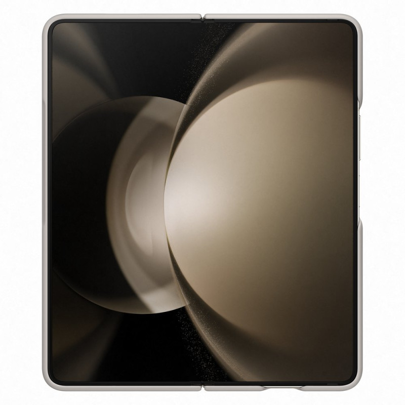 2 viename silikoninis dėklas, skirtas Galaxy Z Fold 5 + Stylus Slim Case, smėlio spalvos