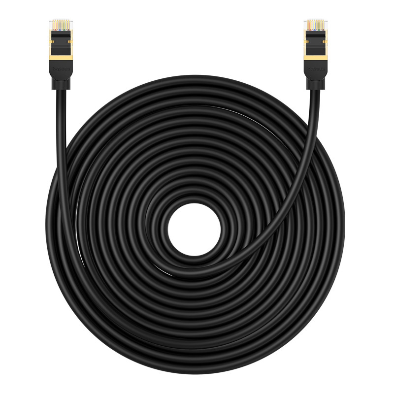 RJ45 Ethernet didelės spartos kat.8 40Gbps LAN LAN kabelis 20m juodas