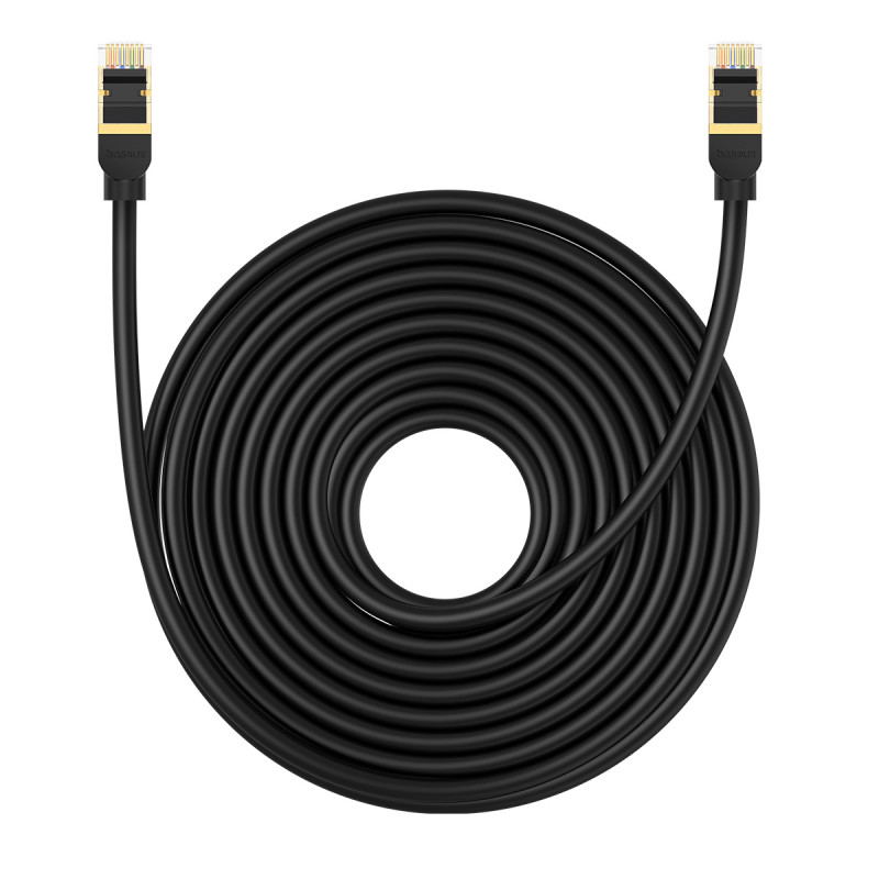 RJ45 Ethernet didelės spartos kat.8 40Gbps LAN LAN kabelis 10m juodas