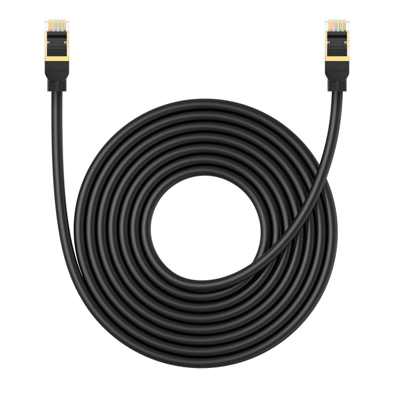 RJ45 Ethernet didelės spartos kat.8 40Gbps 8m juodas LAN kabelis