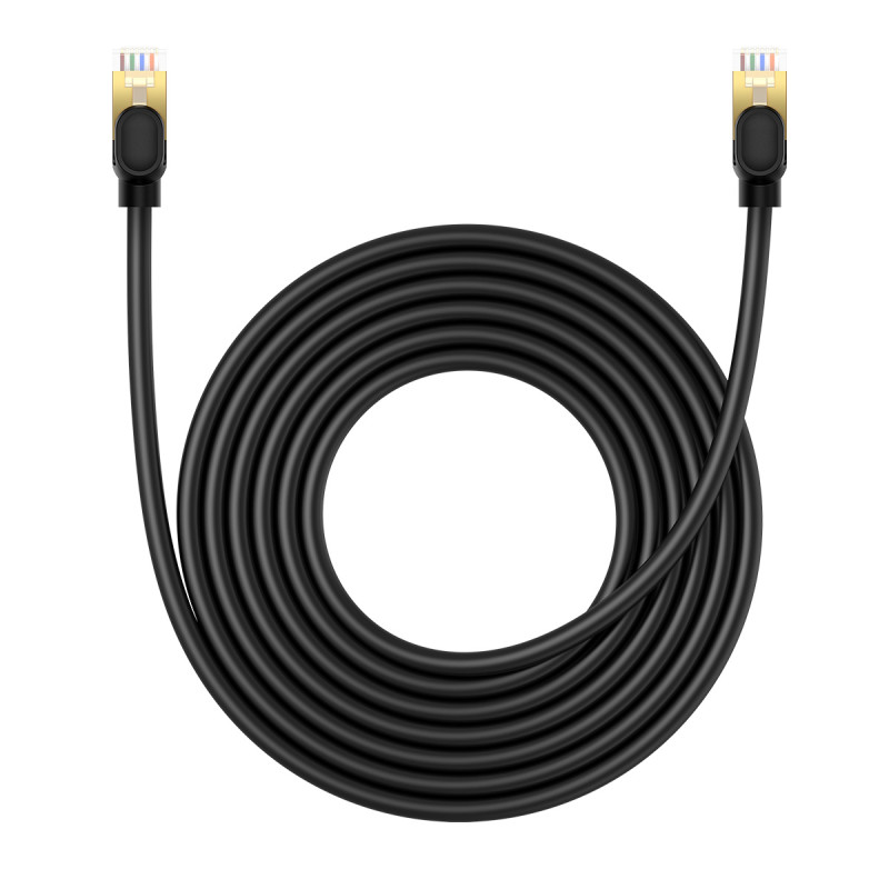 
RJ45 Ethernet didelės spartos kat.8 40Gbps LAN LAN kabelis 5m juodas

