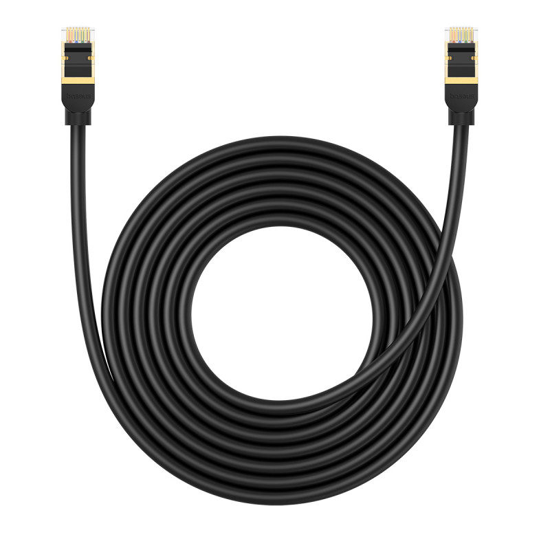 RJ45 Ethernet didelės spartos kat.8 40Gbps LAN LAN kabelis 5m juodas