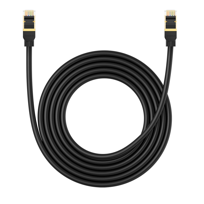 RJ45 Ethernet didelės spartos kat.8 40Gbps LAN LAN kabelis 3m juodas