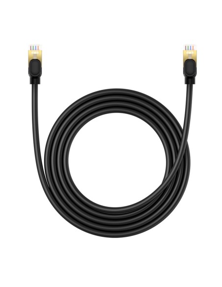 
RJ45 Ethernet didelės spartos kat.8 40Gbps LAN LAN kabelis 2m juodas
