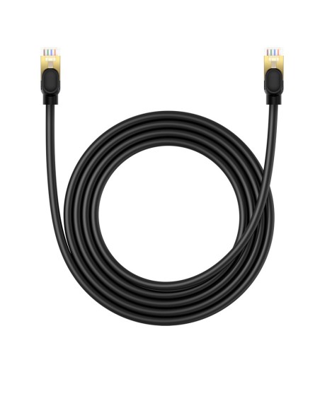 
RJ45 Ethernet didelės spartos kat.8 40Gbps LAN LAN kabelis 2m juodas
