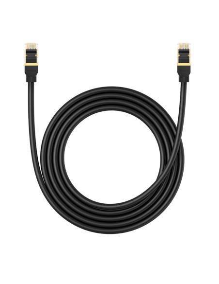 
RJ45 Ethernet didelės spartos kat.8 40Gbps LAN LAN kabelis 2m juodas
