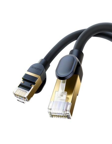 
RJ45 Ethernet didelės spartos kat.8 40Gbps LAN LAN kabelis 2m juodas
