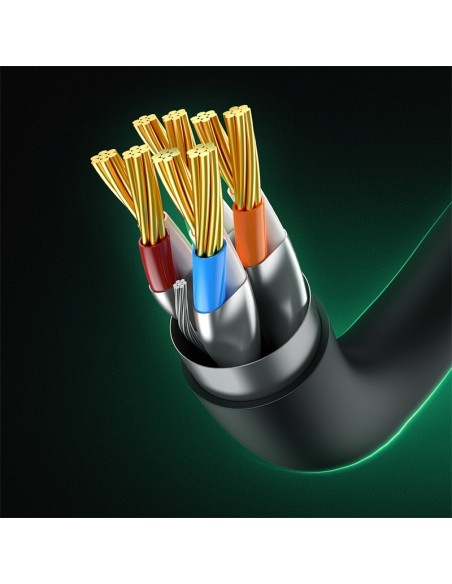 
RJ45 Ethernet didelės spartos kat.8 40Gbps LAN LAN kabelis 2m juodas
