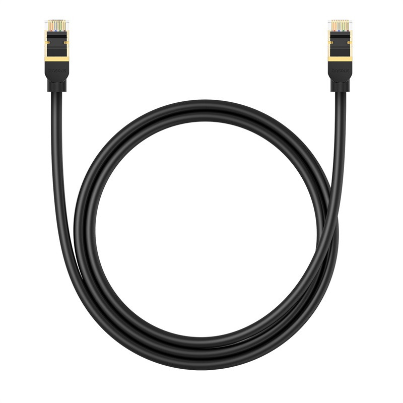 RJ45 Ethernet didelės spartos kat.8 40Gbps LAN LAN kabelis 1m juodas