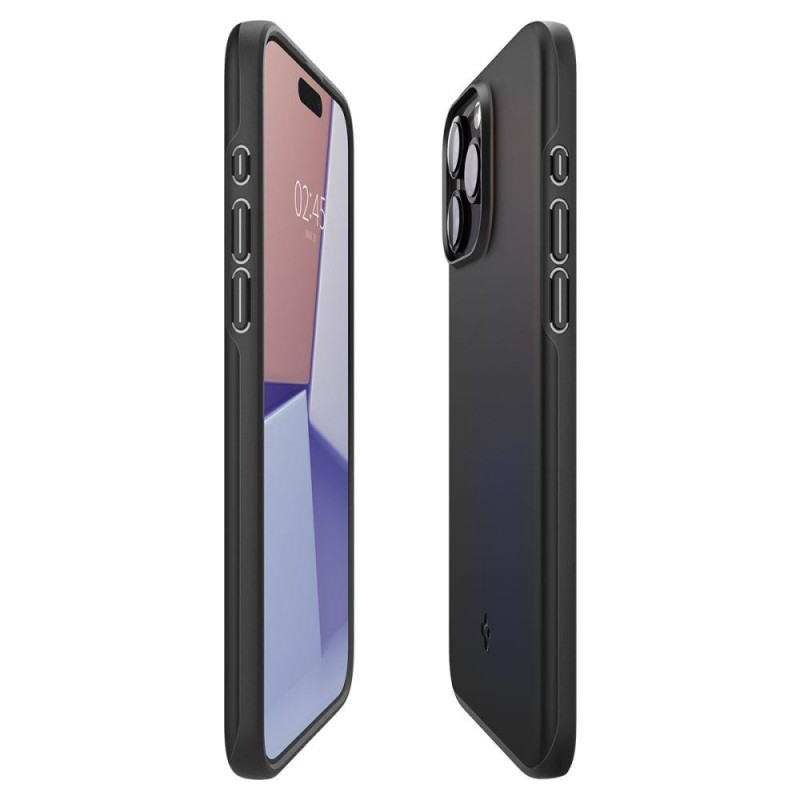 Apsauginis dėklas iPhone 15 Pro Thin Fit, juodas