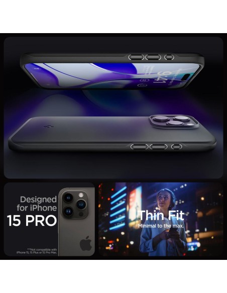 Apsauginis dėklas iPhone 15 Pro Thin Fit, juodas
 
Apsauginis dėklas iPhone 15 Pro Thin Fit, juodas