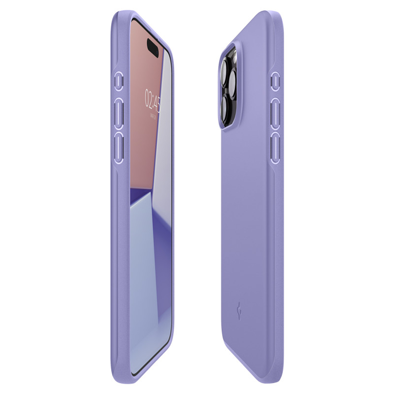 Apsauginis dėklas iPhone 15 Pro Thin Fit violetinis
